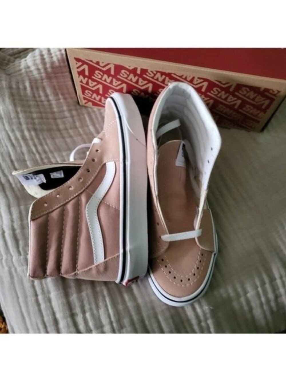 Vans Sk8 Hi Classic Women Size 5 Mahogany Rose and True White 0826 - Picture 2 of 9